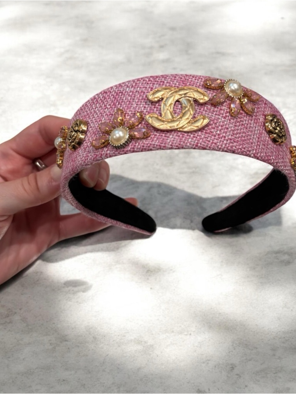 CC Gold and Pink Headband NEW - Picture 2 of 4